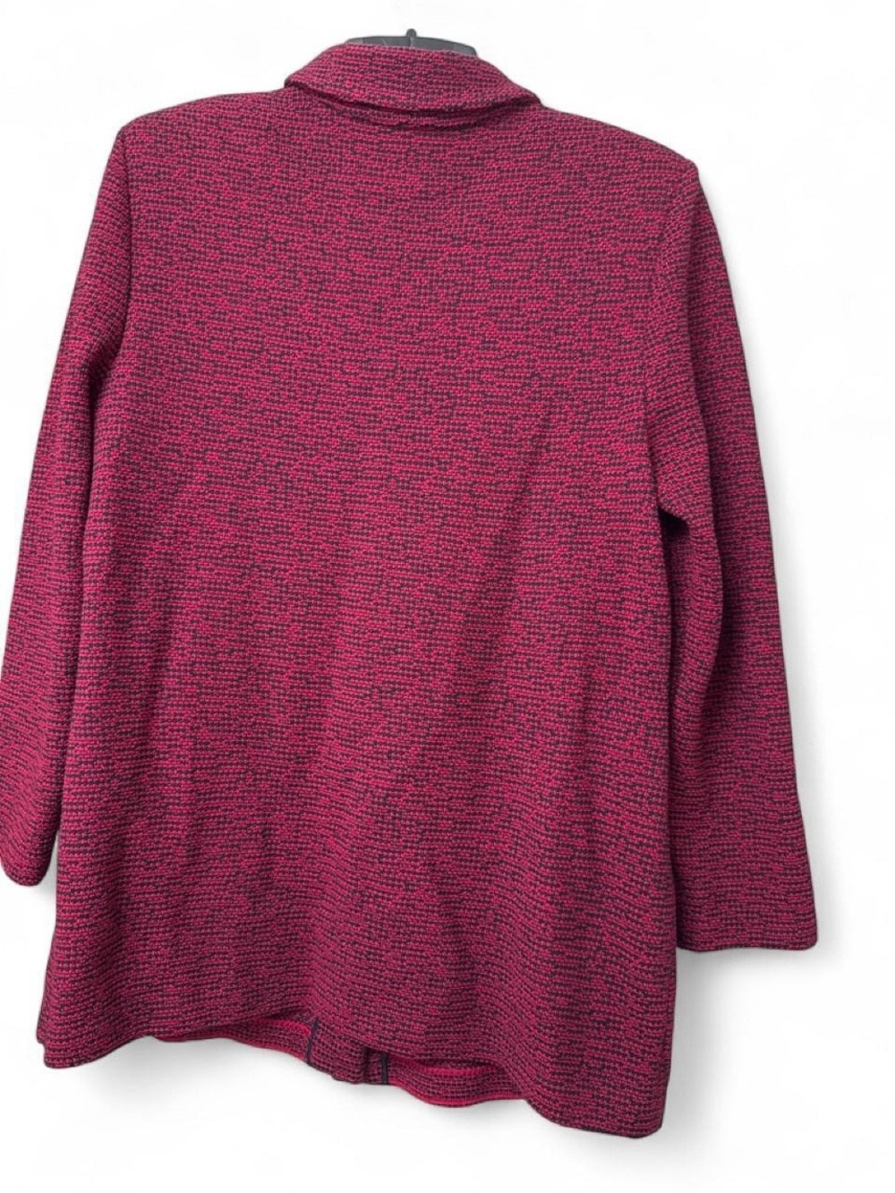 St. John Raspberry-Red Tweed Collar Jacket - Picture 3 of 7